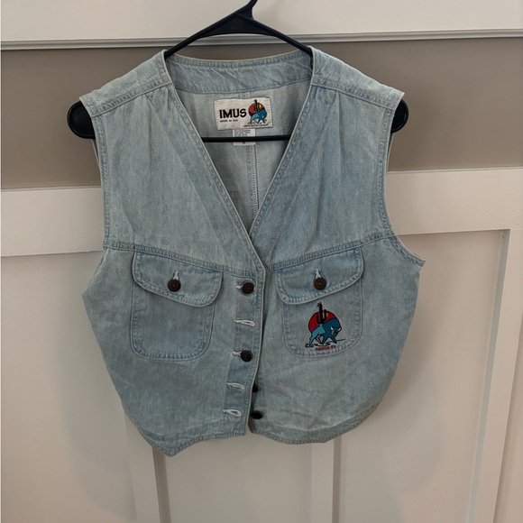 imus Other - Vintage IMUS Denim Vest, Santa Fe, medium